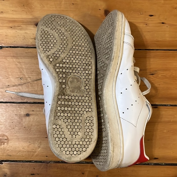 COPY - Stan Smith White and Red-Women’s Size 8-Used No Box - Picture 4 of 5